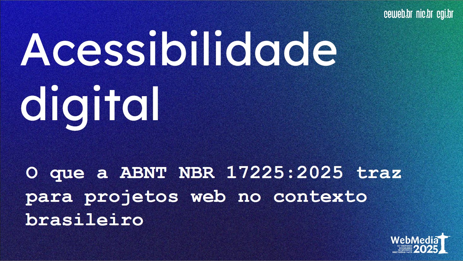 Primeira página da apresentação