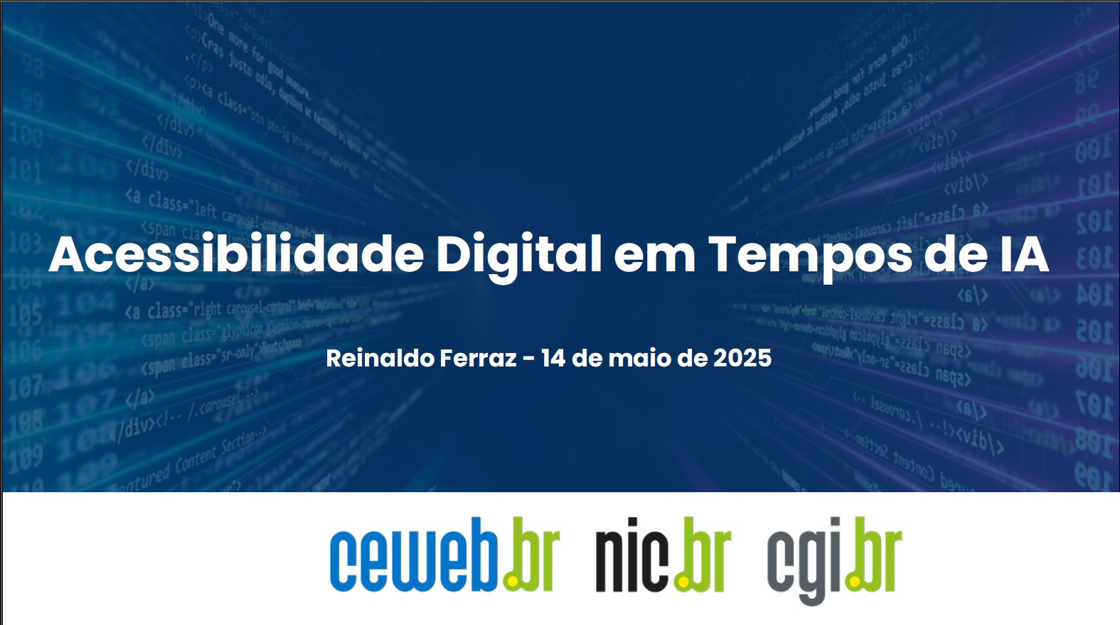 Primeira página da apresentação