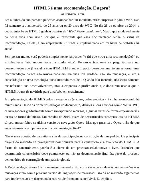 Folha de rosto do artigo