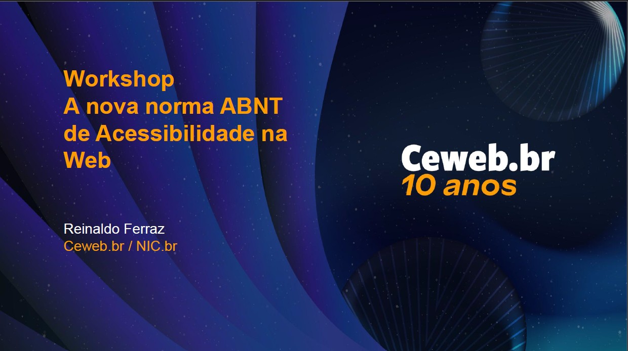 Primeira página da apresentação