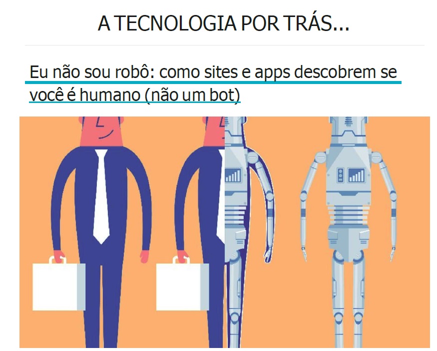 Eu não sou robô: como sites e apps descobrem se você é humano (não