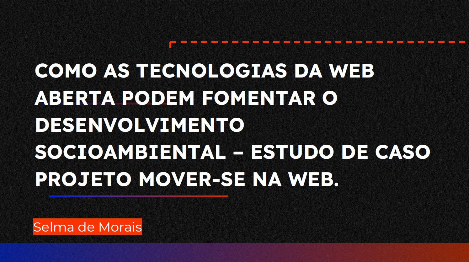 Primeira página da apresentação